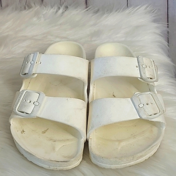 Birkenstock Arizona White Eva Foam Strappy Sandals Youth Size 33 US Size 2-2.5 - Picture 7 of 17